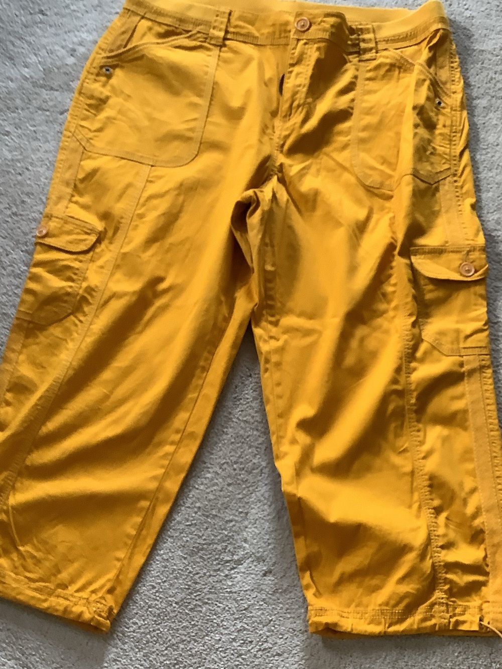 Style & Co. Yellow Cropped Cargo Pants